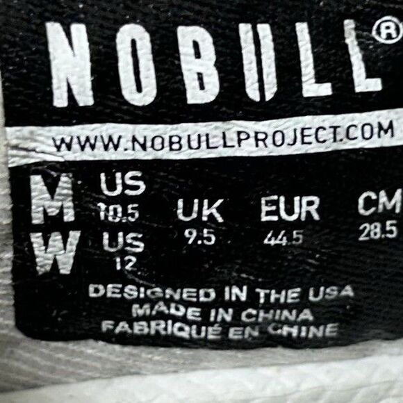 NoBull Golf Men\'s Size 10.5 White Leather Reflective Spikeless Shoes Used main image 6